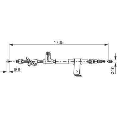 Handbremsseil re | ALFA 159 05 | 1987477112