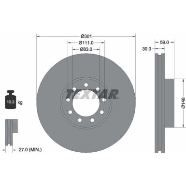 Bremsscheibe Iveco P. 06- 65C | 93177603