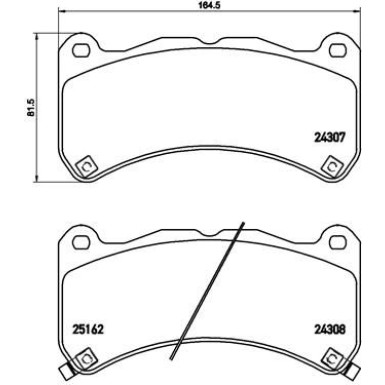 BREMBO Bremsklötze VA | LEXUS IS-F 08 | P 83 146