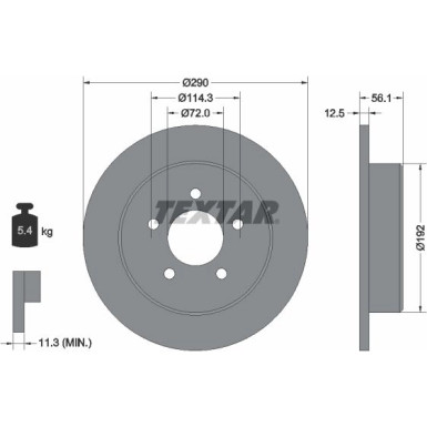 Bremsscheibe Chrysler T. Voyage 00 | 92108400