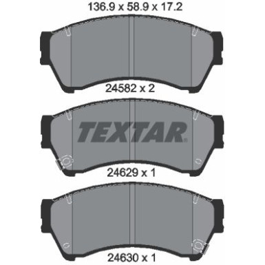 Bremsbelagsatz Mazda S. 6 1,8-2,2 07-13 | 2458202