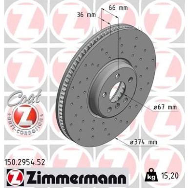 Bremsscheibe VA Sport | BMW 3,5,6,7,8,X7 15 | 150.2954.52