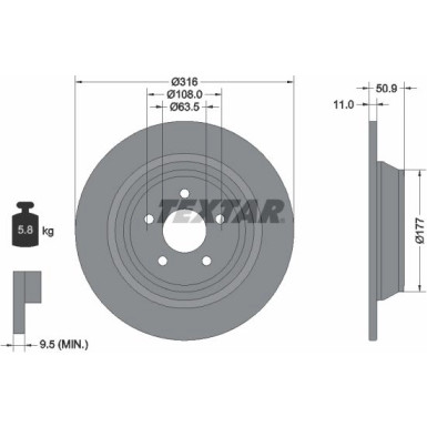 Bremsscheibe | 92292503