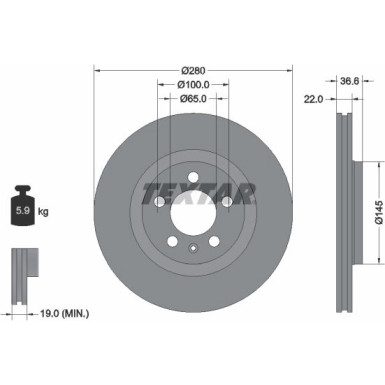 Bremsscheibe Vw P. Bora/Golf/New Beetle 97-13 | 92082305