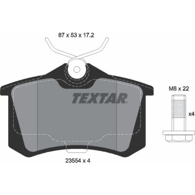 Bremsbelagsatz Vw T. Golf/Bora/Passat/A3/A4/A6/Octavia/ 92-12 | 2355402