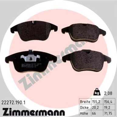 ZIMMERMANN Bremsbeläge | 22272.190.1