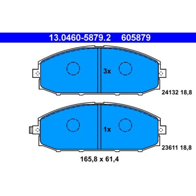 Bremsbelagsatz Nissan P. Patrol Gr V 2.8-3.0 Dti 97-10 | 13.0460-5879.2