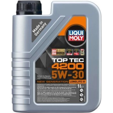 Liqui Moly Top Tec 4200 5W-30 New Generation 1 l | 3706 | 1L Kanister Kunststoff