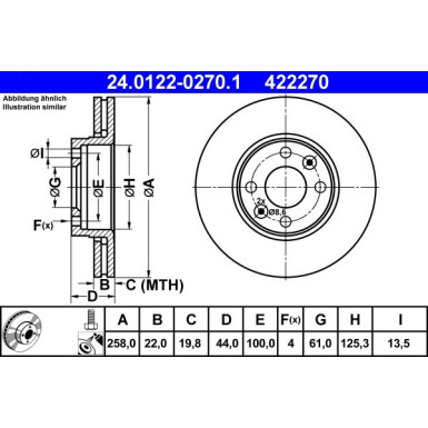 Bremsscheibe Renault P. Clio/Kangoo 08 | 24.0122-0270.1