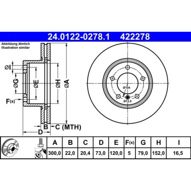 Bremsscheibe Bmw S. 1/3/4 1.6-2.0 10 | 24.0122-0278.1