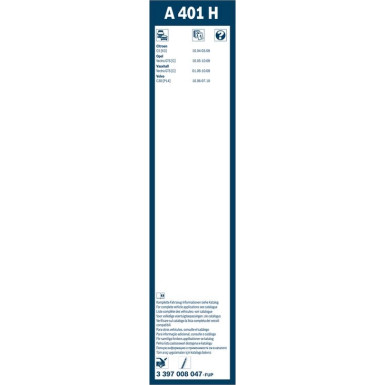 BOSCH | Scheibenwischer Aerotwin A401H | OPEL Vectra | 3397008047