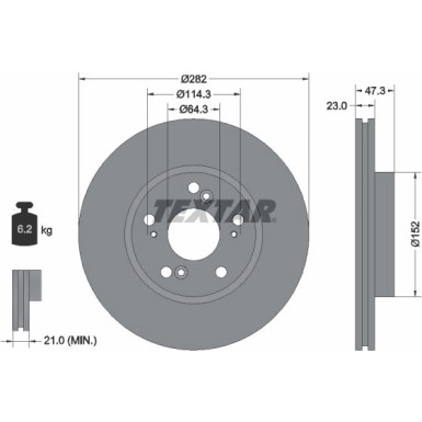 Bremsscheibe Honda P. Crv | 92128400