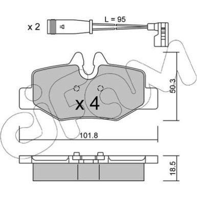 Bremsklötze HA | MERCEDES W639 03 | 822-576-0K