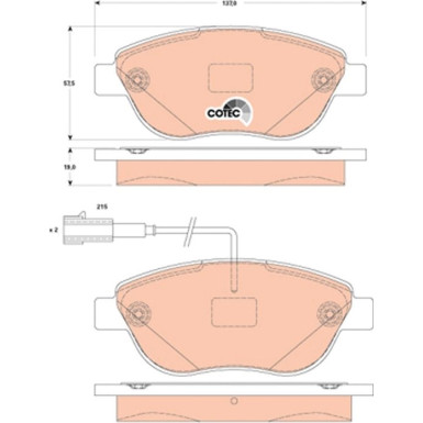 Bremsklötze VA | FIAT Punto,500,500C 09 | GDB1829