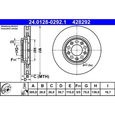 Bremsscheibe | 24.0128-0292.1