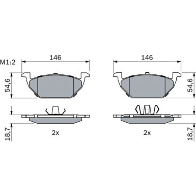 Bremsklötze | AUDI,SEAT,SKODA,VW | 0 986 424 364