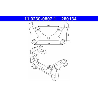 Halter, Bremssattel | 11.0230-0807.1