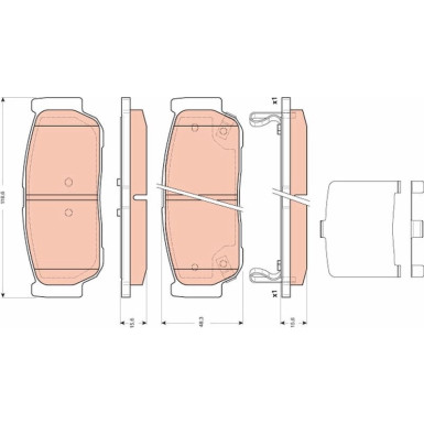 Bremsklötze HA | SSANGYONG Kyron 05 | GDB3417