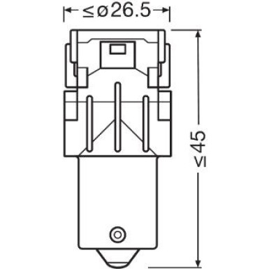 P21W Osram | LED Amber 12V | LEDriving | 7506DYP-02B