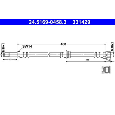 Bremsschlauch | 24.5169-0458.3