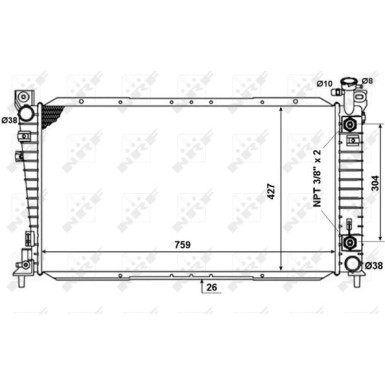 NRF Motorkühler | 50334