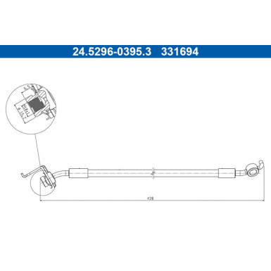 ATE Bremsschlauch | 24.5296-0395.3