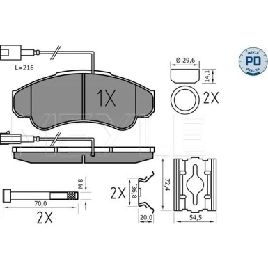 Bremsbelagsatz Fiat P.Ducato 02 | 025 239 1919/PD