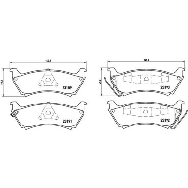 BREMBO Bremsklötze HA | MERCEDES M-Klasse 98-05 | P 50 040