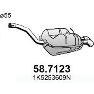 Endschalldämpfer | VW Golf,Jetta 04 | 58.7123