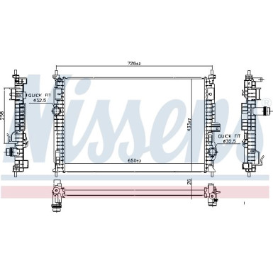 Wasserkühler PKW | Peugeot 3008 1.2 THP 16 | 606342