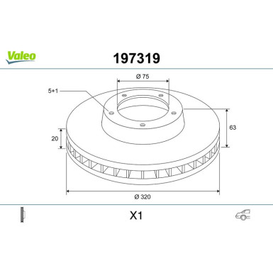 VALEO Bremsscheibe | 197319