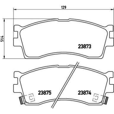 BREMBO Bremsklötze VA | KIA Carens, Rio 99-05 | P 30 016