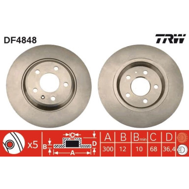 Bremsscheibe Vw T. A5 07 | DF4848