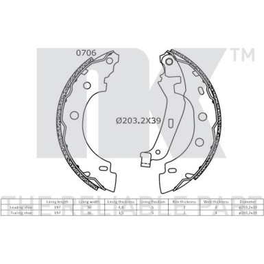 Bremsbacken Renault Kangoo 98 | 2739635