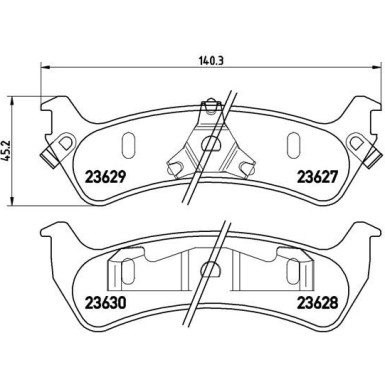 BREMBO Bremsklötze HA | FORD Explorer | P 24 042