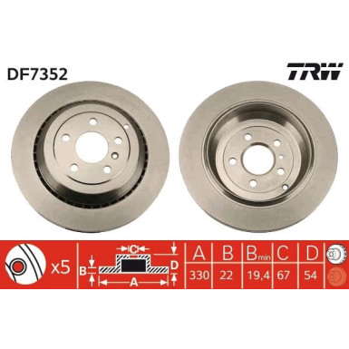 Bremsscheibe Db T. W164/W251 05 | DF7352