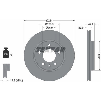 Bremsscheibe Vw T. T5 03- 294Mm | 92121403