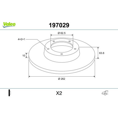 VALEO Bremsscheibe | 197029