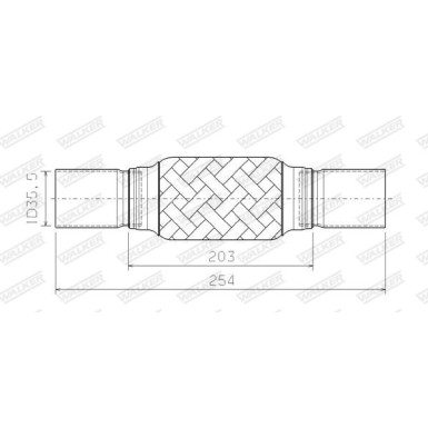 Flexrohr mit Rohr | DM 35 L 250mm Flex 203mm | 10399