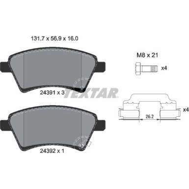 Bremsbelagsatz Fiat P. Sedici/Sx4 Ungarn Lucas | 2439101