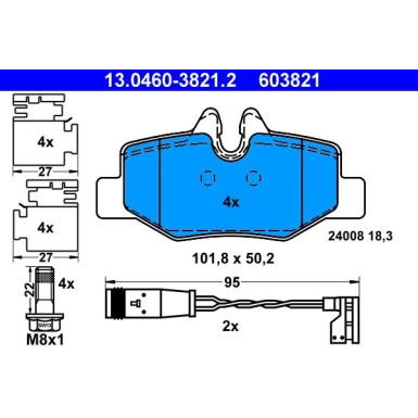 Bremsbelagsatz Db T.Vito/Viano 03 | 13.0460-3821.2