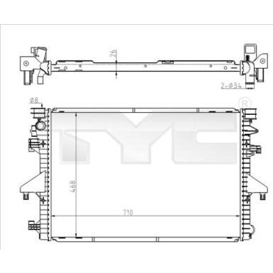 TYC Motorkühler | 737-0069