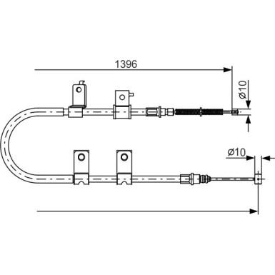 Handbremsseil re | CHEVROLET,DAEWOO | 1987482083