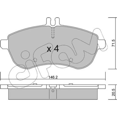 Bremsklötze VA | MERCEDES W204,W212 07 | 822-665-0