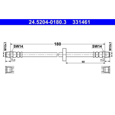 BREMSSCHLAUCH | 24.5204-0180.3