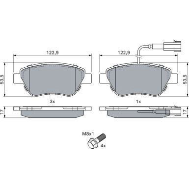 Bremsklötze | CITROEN,FIAT,PEUGEOT | 0 986 424 597