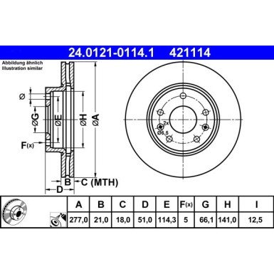 Bremsscheibe Land Rover P. Freelander 1.8-2.5 4X4 00-06 | 24.0121-0114.1