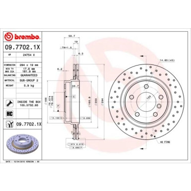 Bremsscheibe HA Xtra | BMW E46 98 | 09.7702.1X