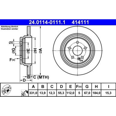 Bremsscheibe Db T. W163 2,7-5,4 98-05 | 24.0114-0111.1