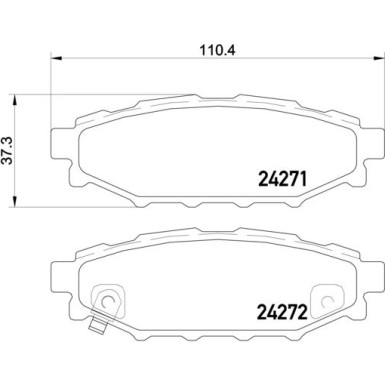 BREMBO Bremsklötze HA | SUBARU Forester,TOYOTA 02 | P 78 020X